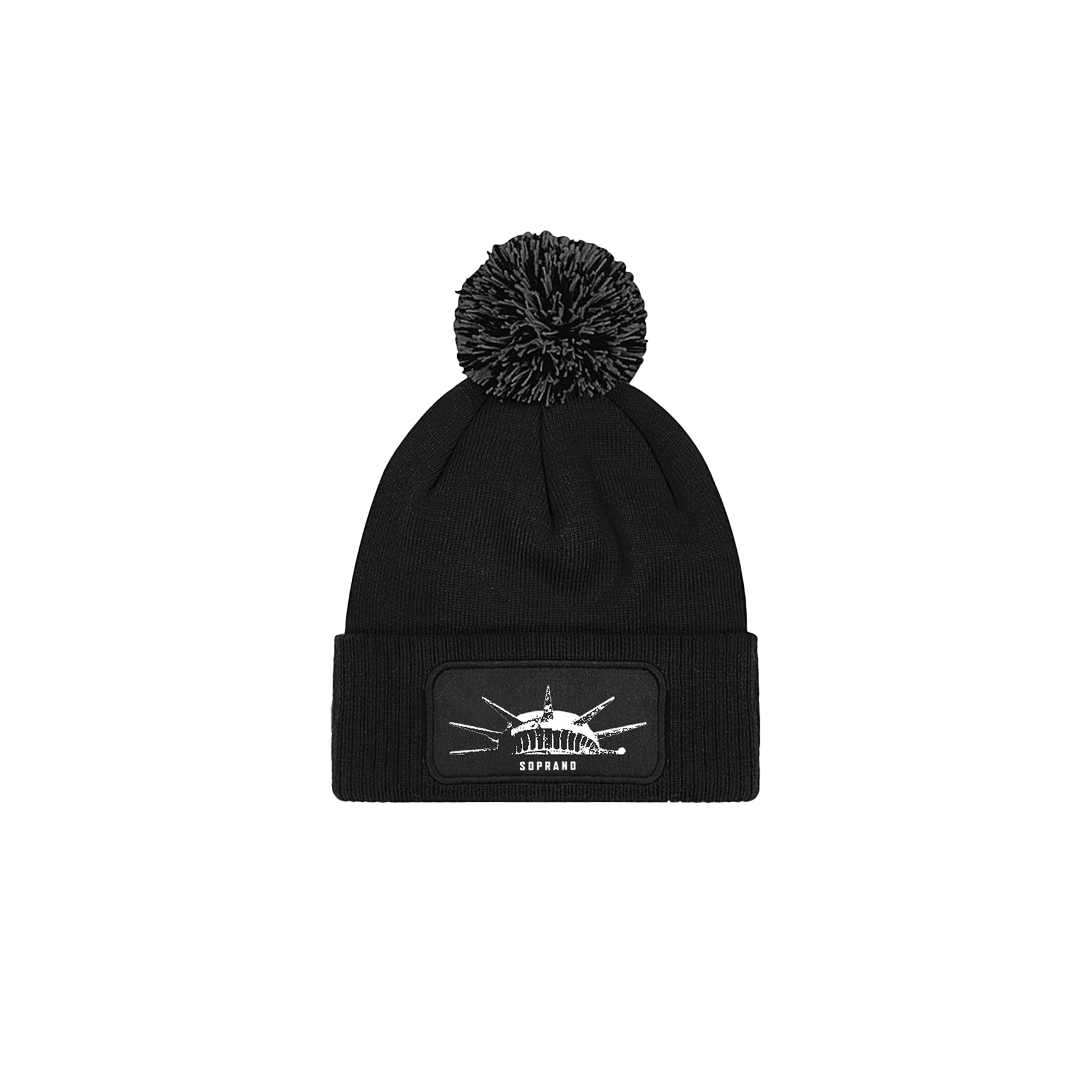 BONNET POMPON "ÉMANCIPATION" NOIR