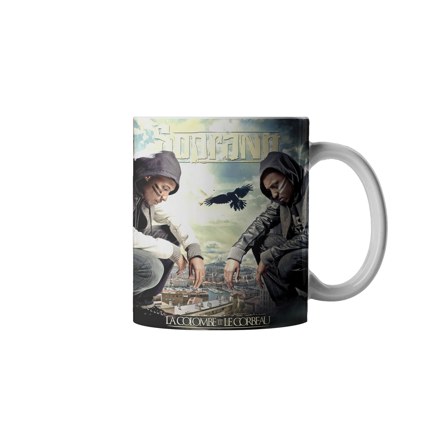 MUG "LA COLOMBE ET LE CORBEAU"