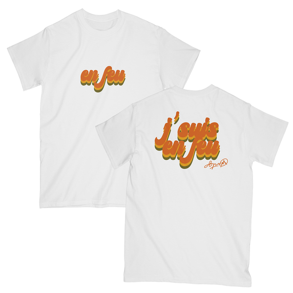 T-SHIRT "EN FEU" - BLANC