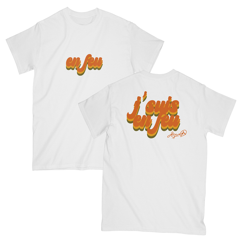 T-SHIRT "EN FEU" - BLANC