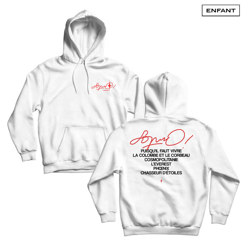 SWEAT CAPUCHE ENFANT "COLLECTORS" - BLANC