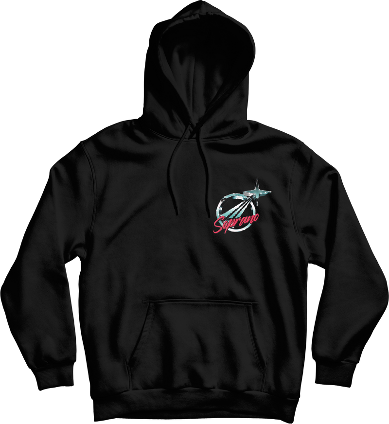 sweat capuche super 87 noir face soprano