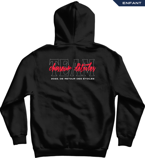 sweat capuche enfant team soprano noir dos soprano
