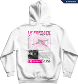 sweat capuche enfant le fregate dos blanc soprano
