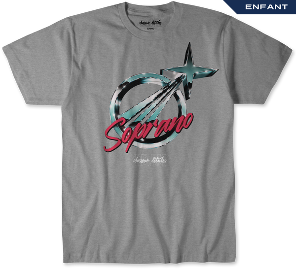 -shirt enfant super 87 gris chiné face soprano