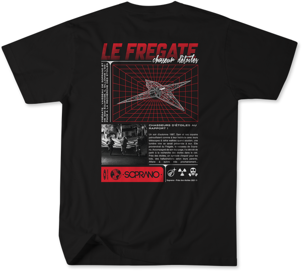 t-shirt le frégate noir dos soprano