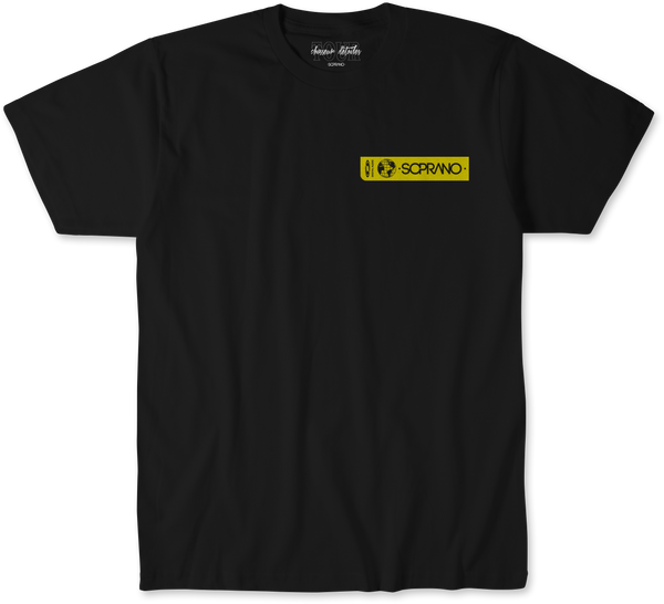 t-shirt près des étoiles noir face soprano
