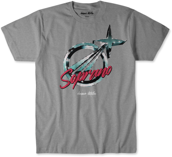 t-shirt super 87 gris chiné face soprano