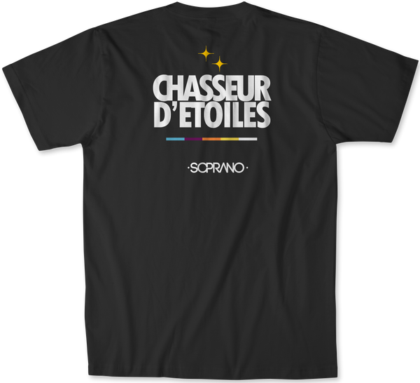 t-shirt galaxie noir dos soprano