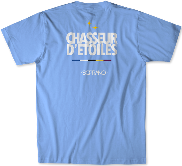 t-shirt galaxie bleu ciel dos soprano