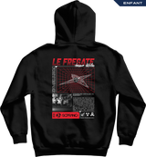 sweat capuche enfant le fregate noir dos soprano