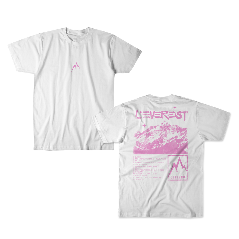 T-SHIRT "EVEREST" - BLANC (ÉDITION ROSE)