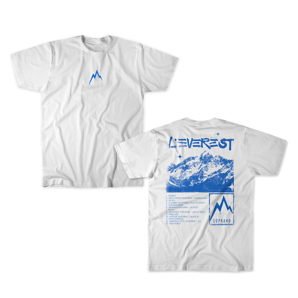 T-SHIRT "EVEREST" - BLANC (ÉDITION BLEUE)