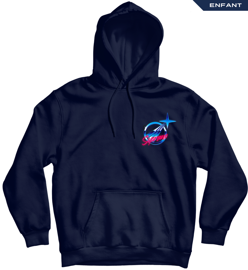 sweat capuche enfant super 87 marine face soprano