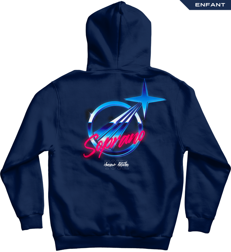 sweat capuche enfant super 87 marine dos soprano
