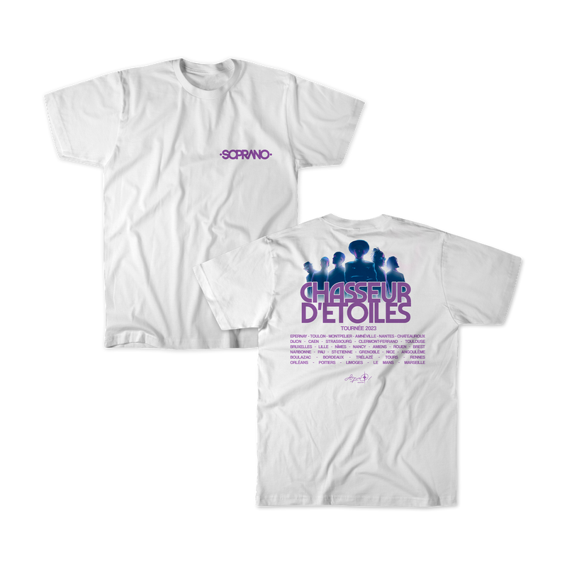 T-SHIRT "TOUR 23 " - BLANC