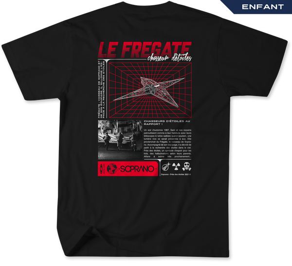T-shirt enfant le frégate noir dos soprano