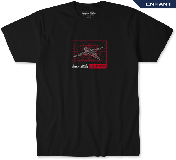 t-shirt enfant le frégate face noir soprano