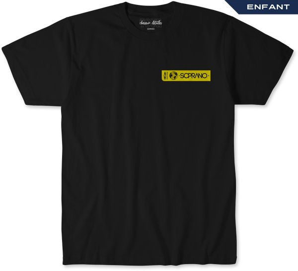 t-shirt enfant près des étoiles noir face soprano
